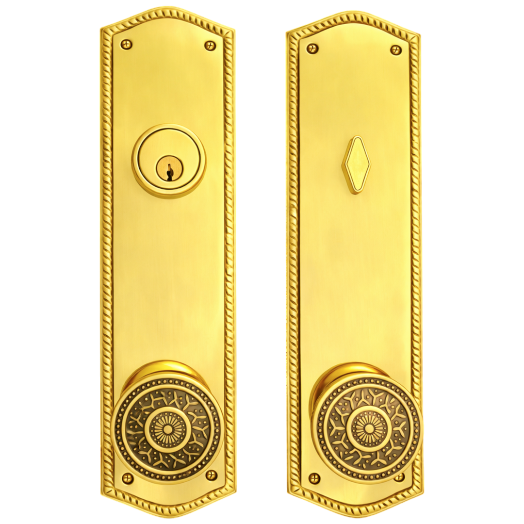 ##Antique Hardware## Georgian Oval Roped Style Single Door Entryway Set (Several Knob & Finish Options Available)