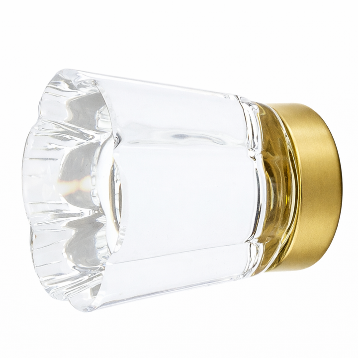1 1/4 Inch Clear Crystal Glass Forza Cabinet & Furniture Knob