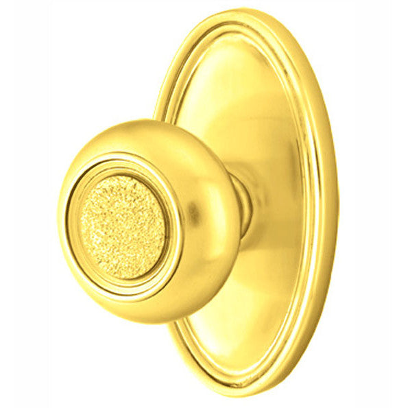 ##Antique Hardware## Solid Brass Belmont Door Knob Set With Oval Rosette (Several Finish Options)