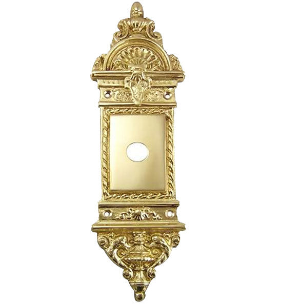 ##Antique Hardware## Open Box Sale Item Solid Brass L'Enfant Rosette Plate (Polished Brass Finish)