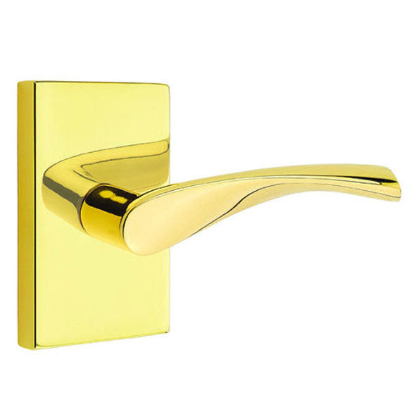 Antique Hardware Emtek Solid Brass Triton Lever With Modern Rectangular Rosette (Several Finish Options) EMTEK LEVER DOOR KNOB