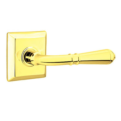 Antique Hardware Emtek Solid Brass Turino Lever With Quincy Rosette (Many Finishes Available) EMTEK LEVER DOOR KNOB