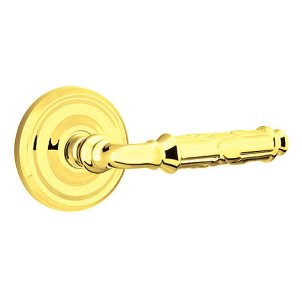 ##Antique Hardware## Solid Brass Ribbon & Reed Lever With Regular Rosette