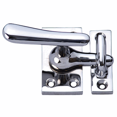 ##Antique Hardware## Open Box Sale Item 2 1/2 Inch Cabinet Latch with Handle (Polished Chrome Finish)