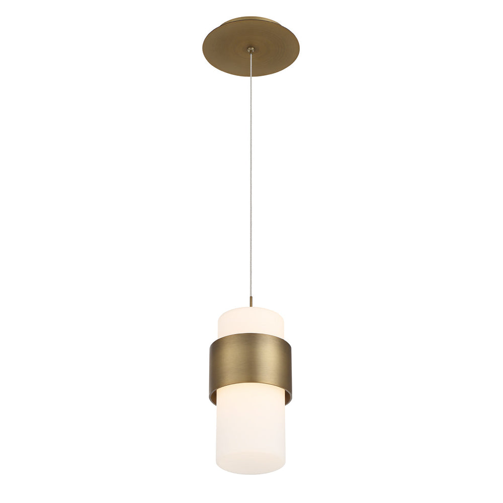 ##Antique Hardware## Banded LED Mini Pendant