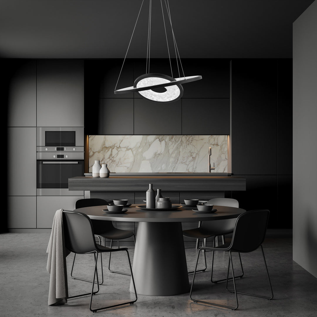 Jupiter Chandelier Ceiling Light LED 27 inch Black