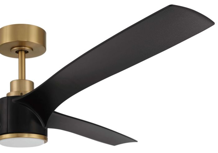 60" Phoebe in Flat Black/Satin Brass w/ Flat Black Blades