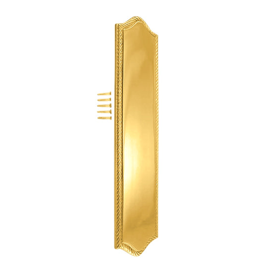 12 Inch Georgian Oval Roped Style Door Push Plate (Several Finish Options)