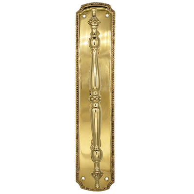 11 1/2 Inch Solid Brass Beaded Door Pull (Several Finishes Available)