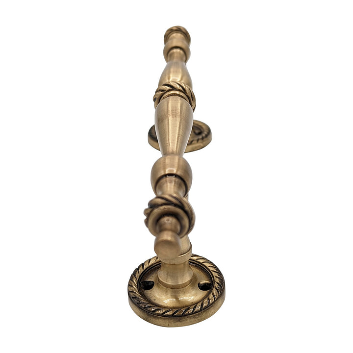 ##Antique Hardware## 9 1/2 Inch Overall (6 Inch C-C) Solid Brass Rope Style Handle (Several Finishes Available)