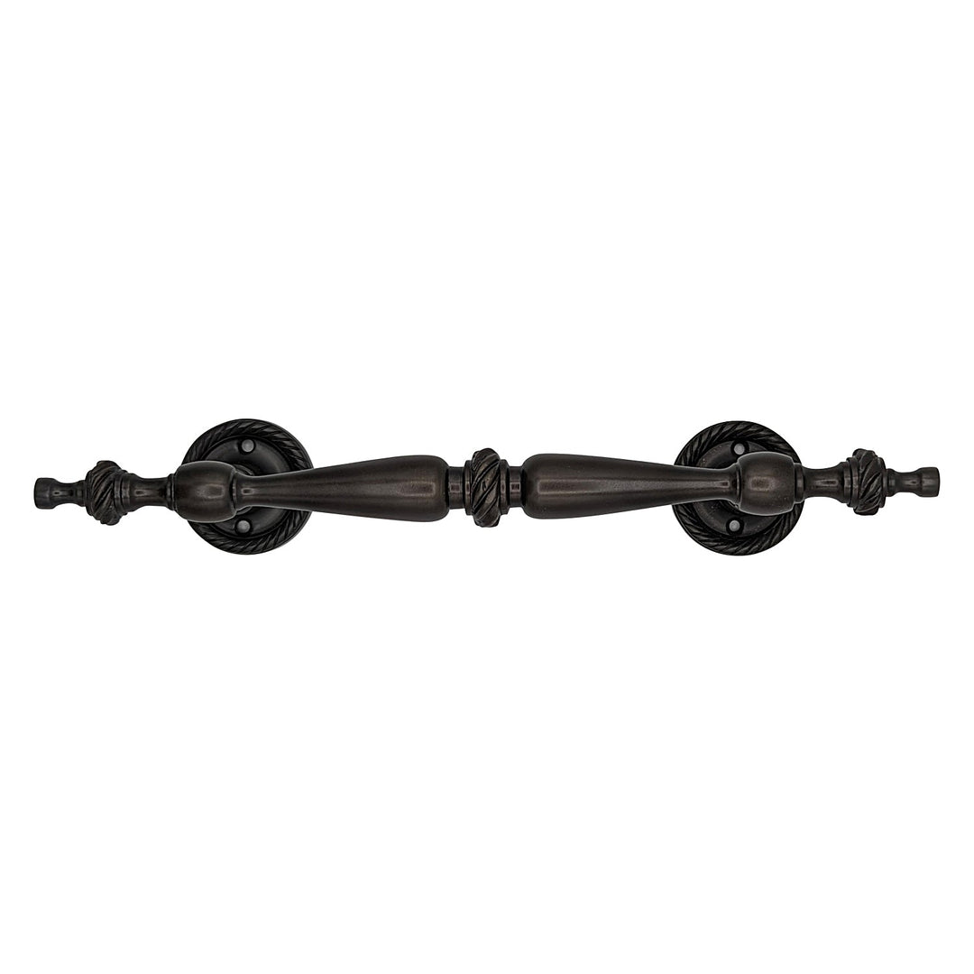 ##Antique Hardware## 9 1/2 Inch Overall (6 Inch C-C) Solid Brass Rope Style Handle (Several Finishes Available)