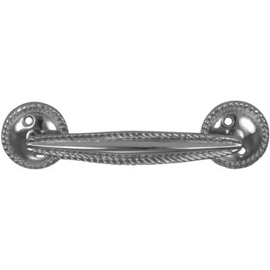 5 Inch Overall (3.75 c-c) Georgian Rope Style Solid Brass Pull (Several Finishes Available)