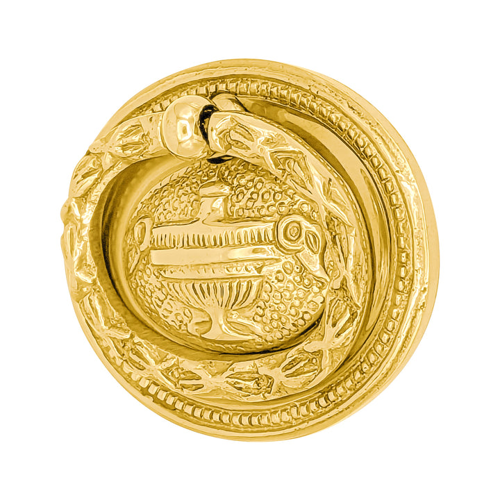 2 7/8 Inch Brass Oval Lamp Ring Pull (Several Finishes Available)