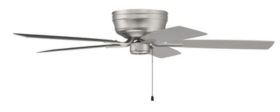 Antique Hardware 52" Pro Plus Hugger in Brushed Nickel w/ Brushed Nickel/Greywood Blades Ceiling Fan