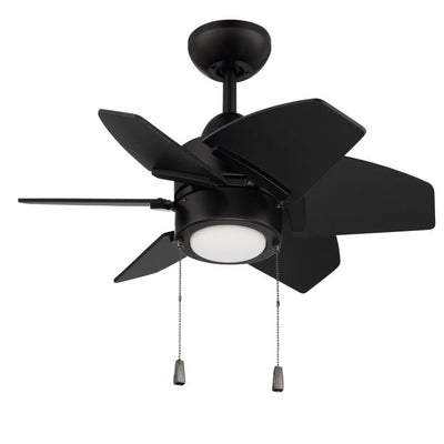 Antique Hardware 24" Propel II Indoor/Outdoor (Damp) in Flat Black w/ Flat Black Blades Ceiling Fan