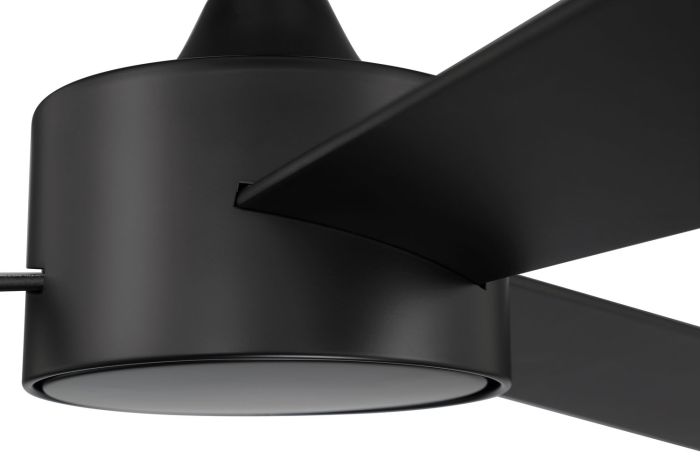 Antique Hardware 52" Provision Indoor/Outdoor (Damp) in Flat Black w/ Flat Black Blades Ceiling Fan