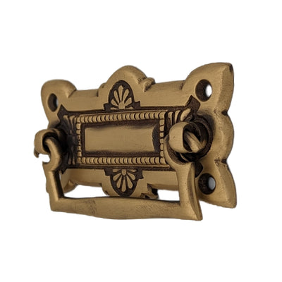 3 3/4 Inch (3 Inch c-c) Art Deco Solid Brass Drawer Pull