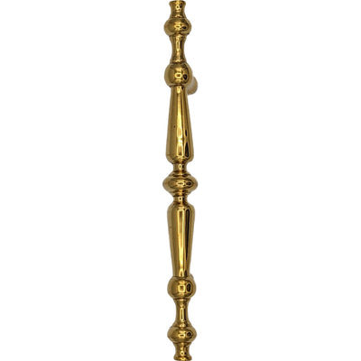 6 1/2 Inch Overall (4 Inch c-c) Solid Brass Victorian Pull
