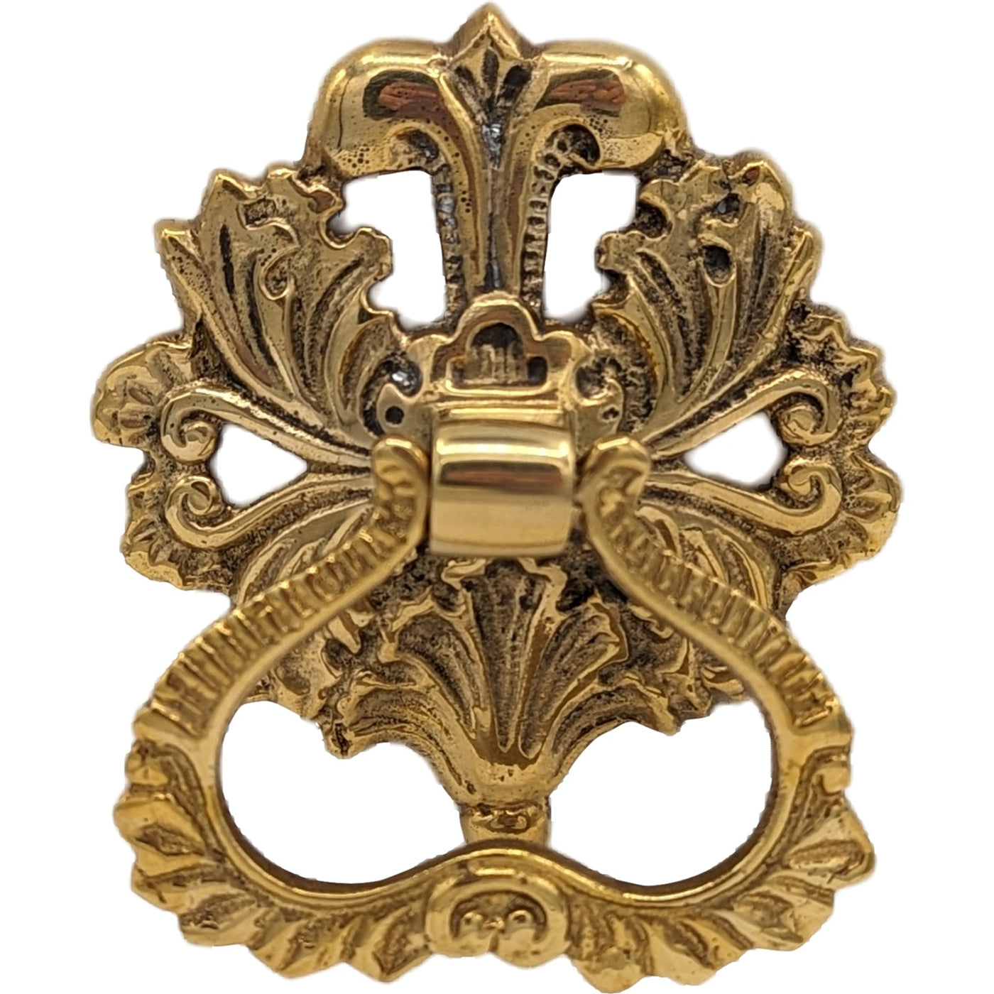 3 Inch Victorian Leaves Drop Ring Pull