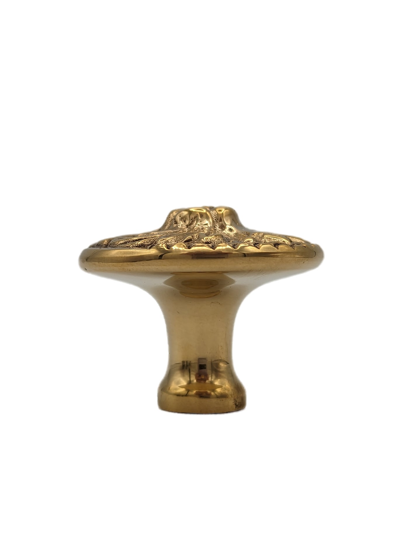 1 1/2 Inch Solid Brass Designer Rococo Cabinet and Furniture Knob (Several Finishes Available)
