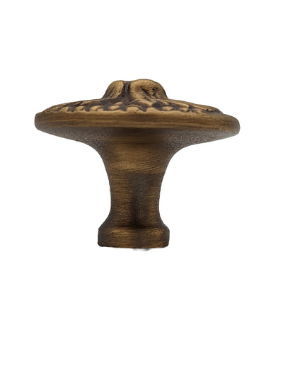 1 1/2 Inch Solid Brass Designer Rococo Cabinet and Furniture Knob (Several Finishes Available)