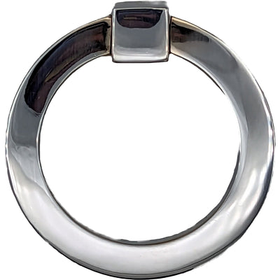 Open Box Sale Item 3 Inch Mission Style Solid Brass Drawer Ring Pull (Polished Chrome Finish)