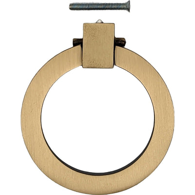 3 Inch Mission Style Solid Brass Drawer Ring Pull (Several Finishes Available)