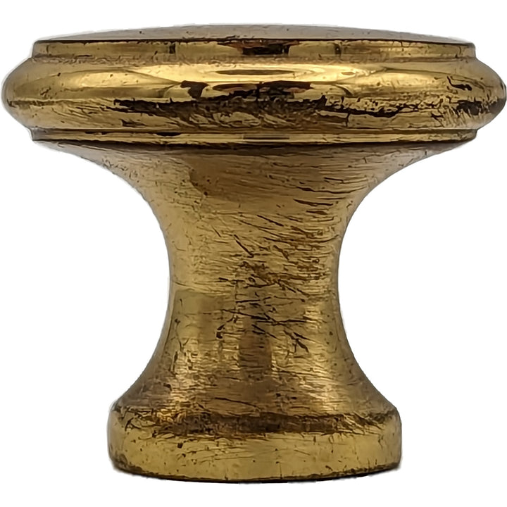 ##Antique Hardware## 1 Inch Brass Flat Top Round Cabinet & Furniture Knob