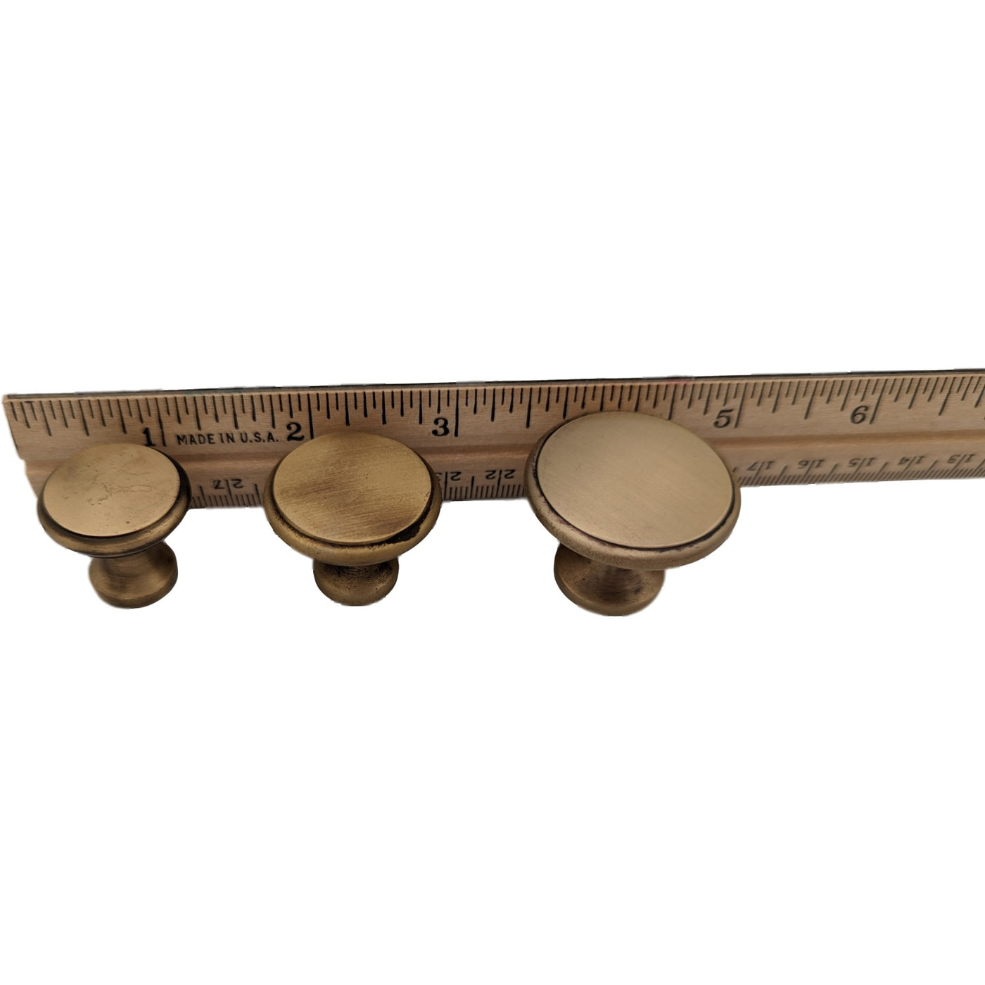 1 1/2 Inch Brass Flat Top Cabinet Knob (Several Finishes Available)