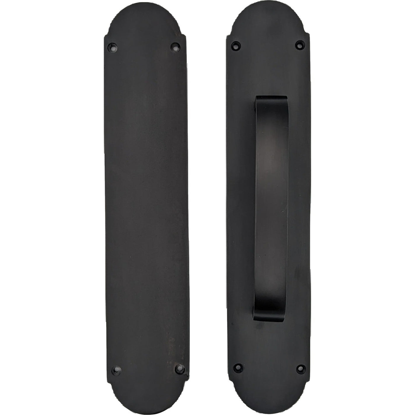 12 Inch Traditional Style Door Push and Pull Plate Set