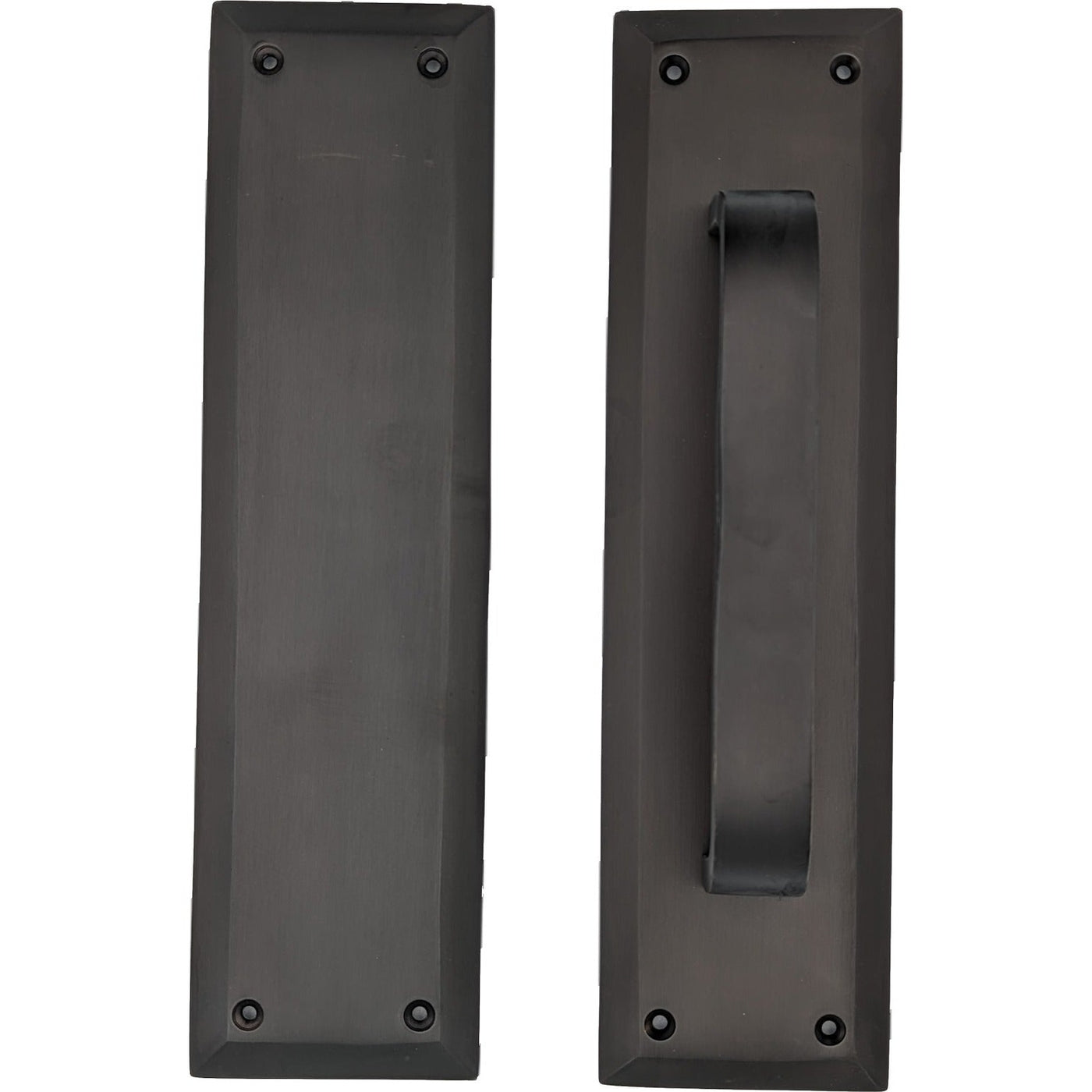 10 Inch Quaker Style Pull and Push Plate Set (Several Finish Options)
