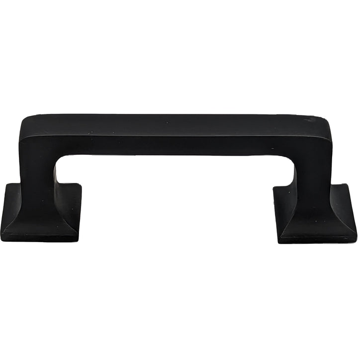 Antique Hardware 4 1/4 Inch Overall (3.25 Inch c-c) Solid Brass Square Traditional Pull CABINET PULL