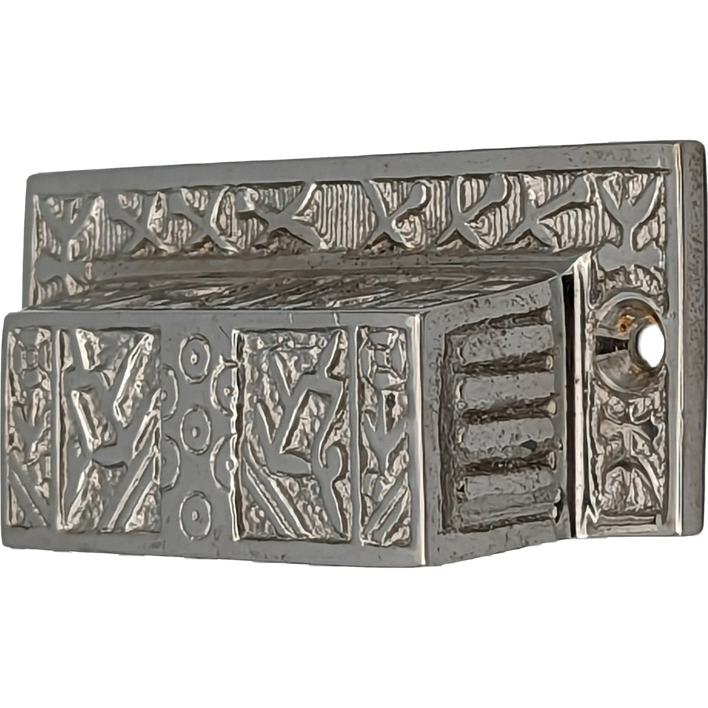 thumbnail image 2 of Victorian Eastlake Brass Bin Pull – Egg And Dart Design, Marine/Boat Cabinet Pull 2 of 4