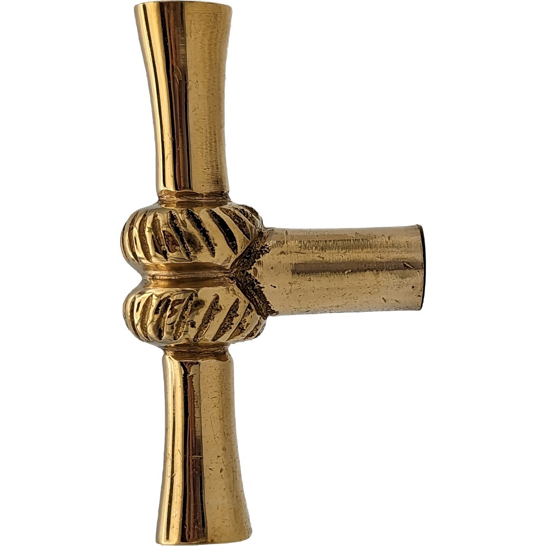 ##Antique Hardware## 2 Inch Solid Brass T Shape Japanese Bamboo Style Cabinet and Furniture Knob (Several Finishes Available)