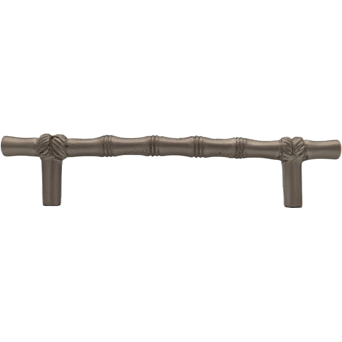 6 Inch Overall (4 1/2 Inch c-c) Japanese Bamboo Pull (Brushed Nickel Finish)