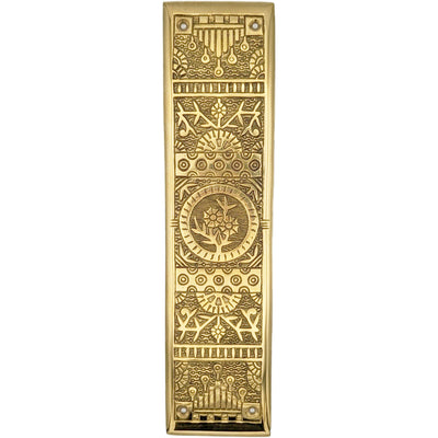 11 1/4 Inch Eastlake Solid Brass Push Plate