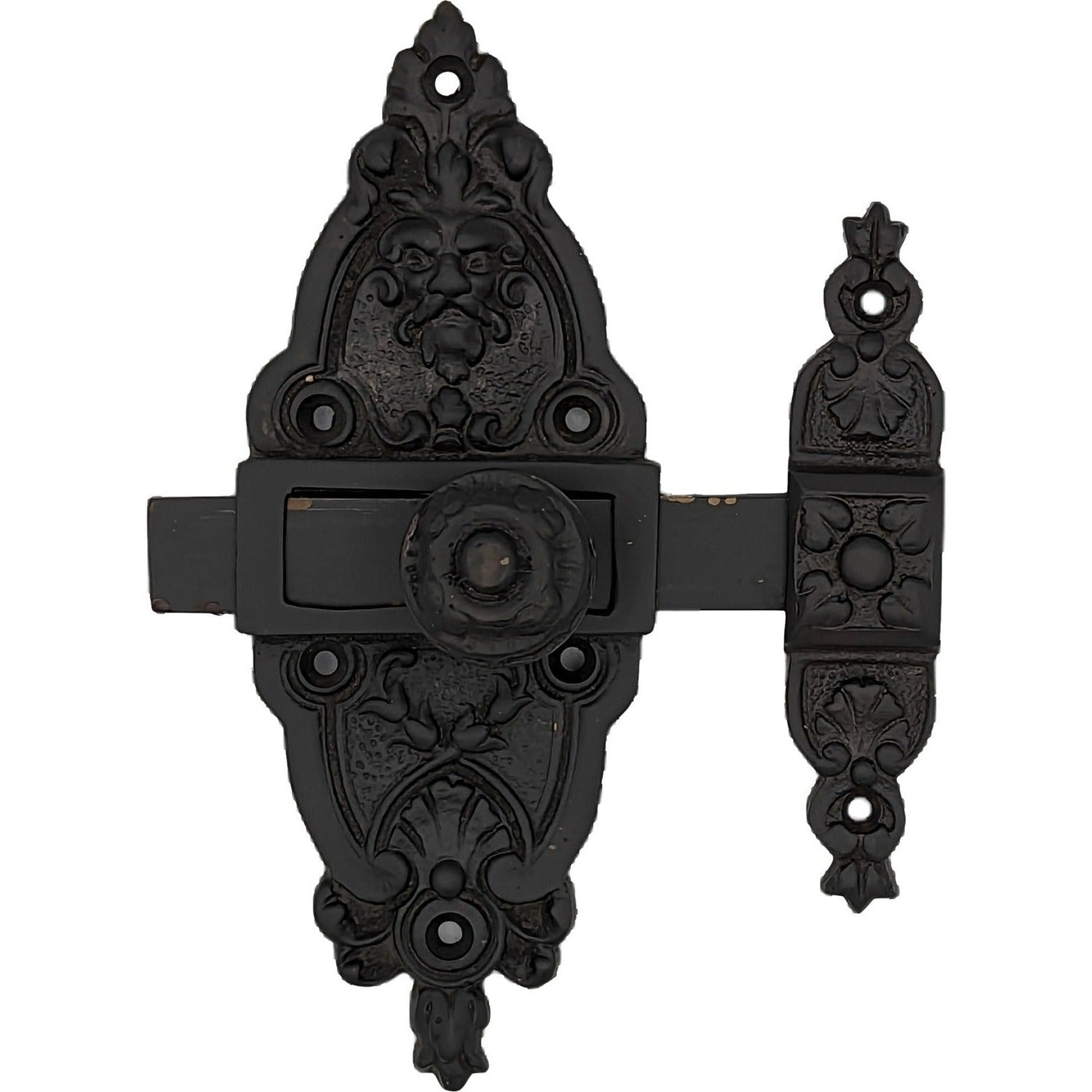 ##Antique Hardware## Open Box Sale Item 5 1/2 Gargoyle French Door or Cabinet Slide Bolt Latch (Oil Rubbed Bronze Finish)