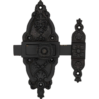 ##Antique Hardware## Open Box Sale Item 5 1/2 Gargoyle French Door or Cabinet Slide Bolt Latch (Oil Rubbed Bronze Finish)