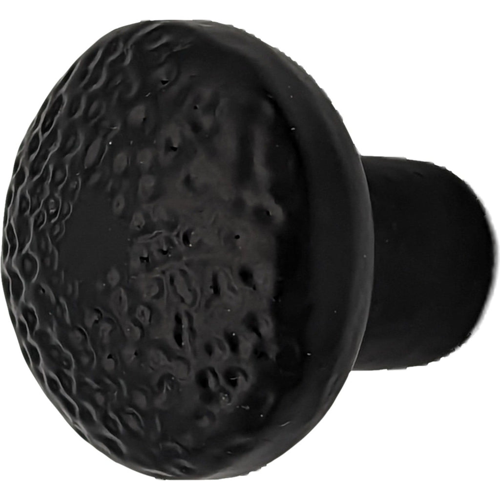 black metal dresser knobs 1 1/8 Inch Black Iron Round Hammered Cabinet & Furniture Knob