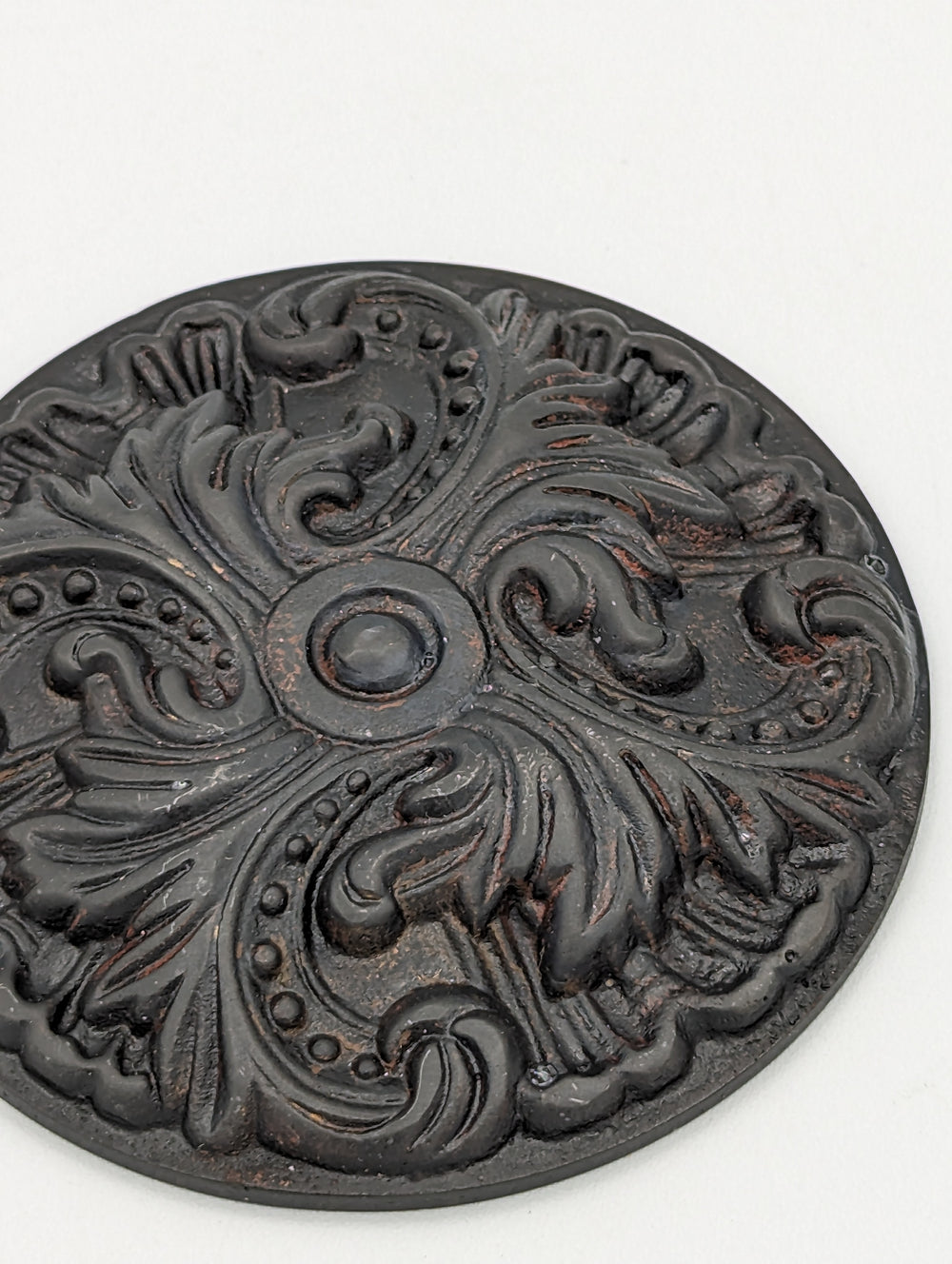 ##Antique Hardware## Open Box Sale Item Solid Brass Baroque Curtain Tie Back (Black Bronze Finish)