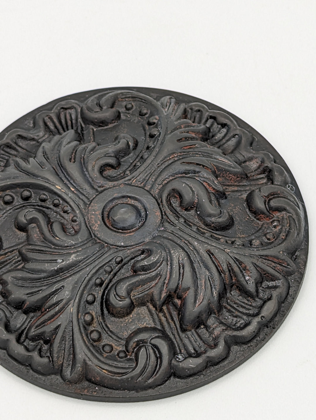 ##Antique Hardware## Open Box Sale Item Solid Brass Baroque Curtain Tie Back (Black Bronze Finish)