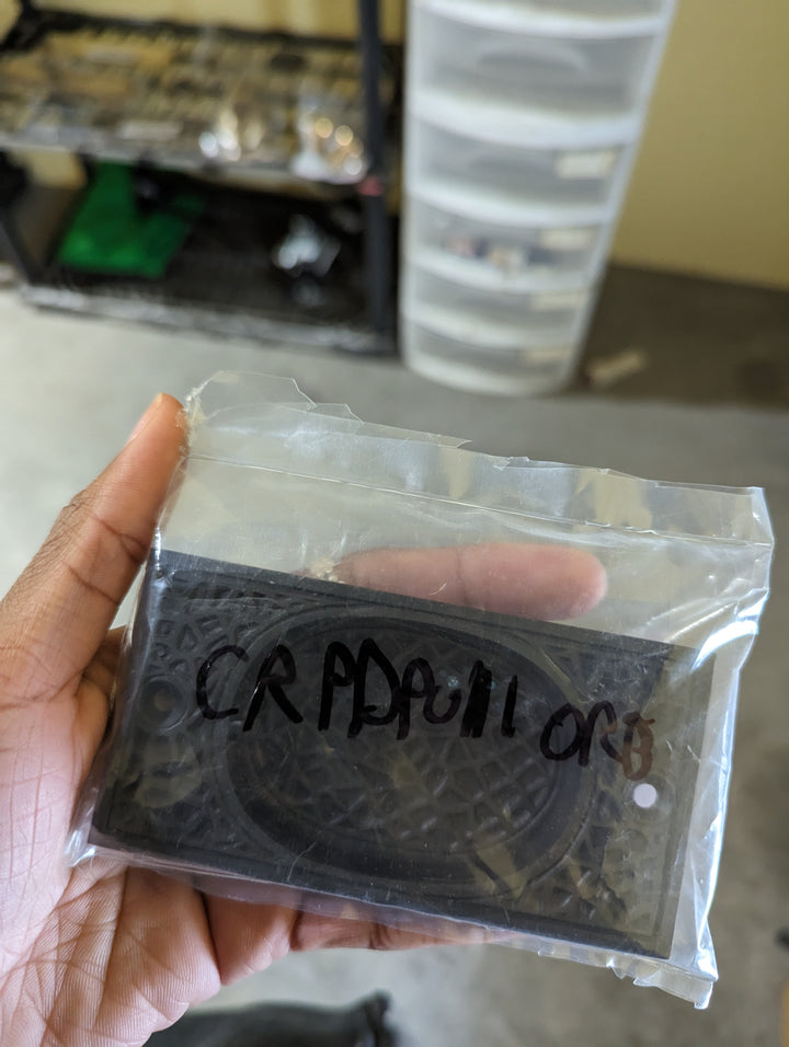 ##Antique Hardware## Open Box Sale Item Craftsman Solid Brass Pocket Door Pull (Black Bronze Finish)