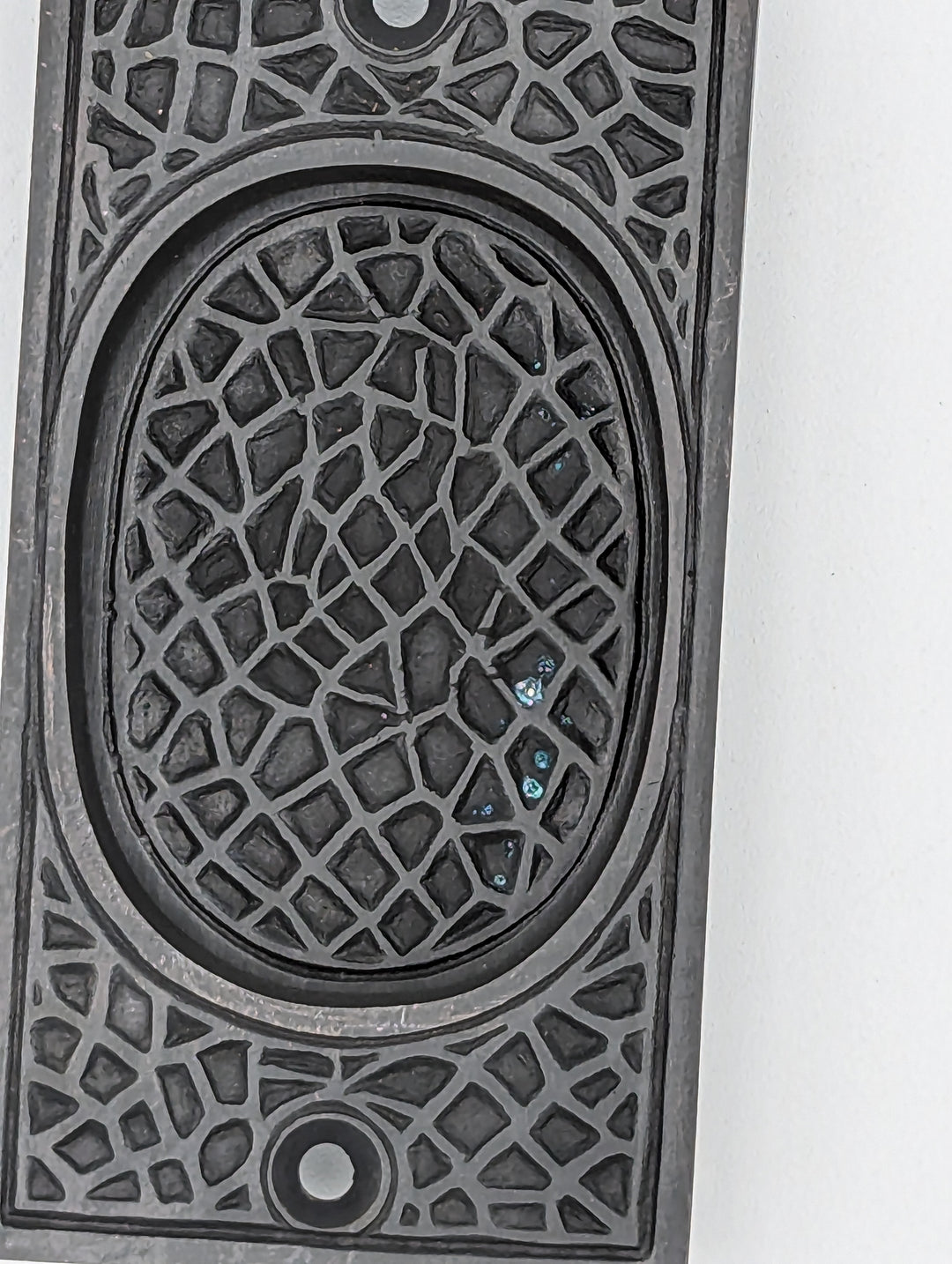 ##Antique Hardware## Open Box Sale Item Craftsman Solid Brass Pocket Door Pull (Black Bronze Finish)