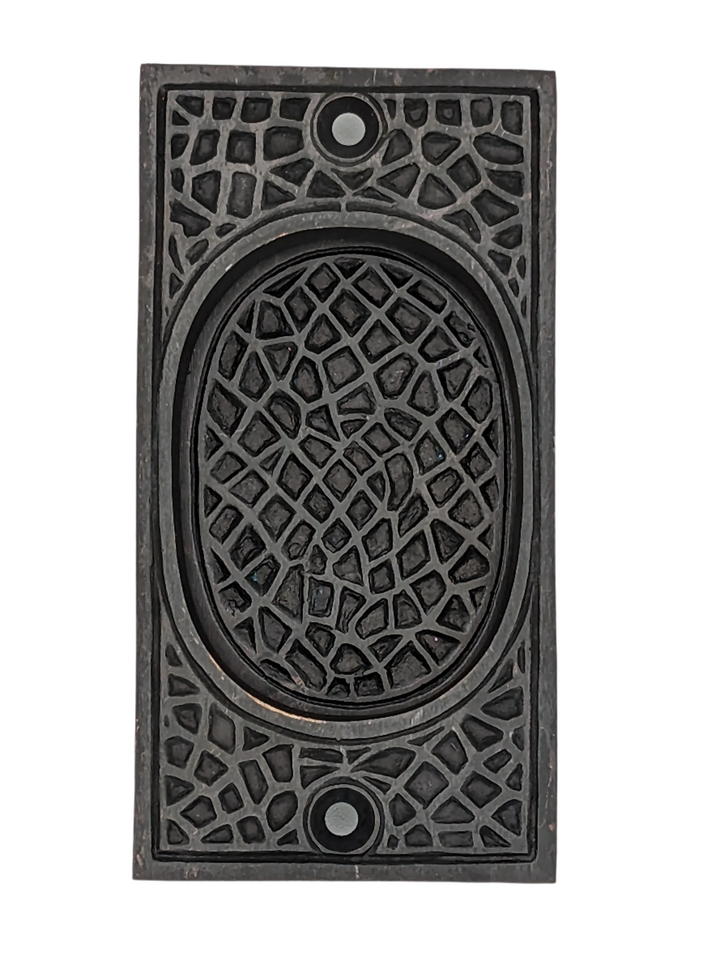 ##Antique Hardware## Open Box Sale Item Craftsman Solid Brass Pocket Door Pull (Oil Rubbed Bronze Finish)