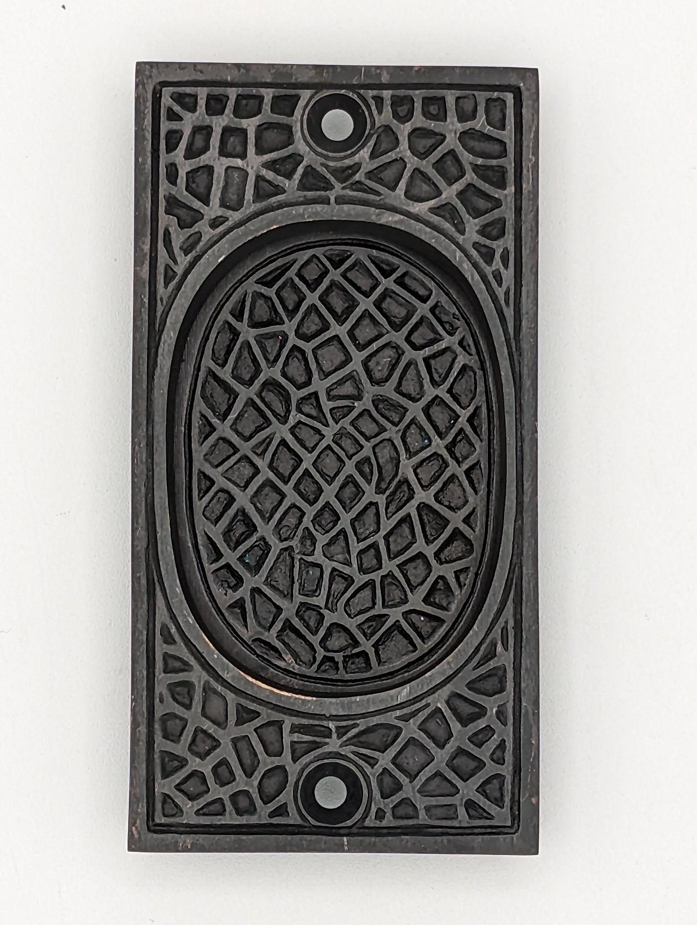 ##Antique Hardware## Open Box Sale Item Craftsman Solid Brass Pocket Door Pull (Oil Rubbed Bronze Finish)