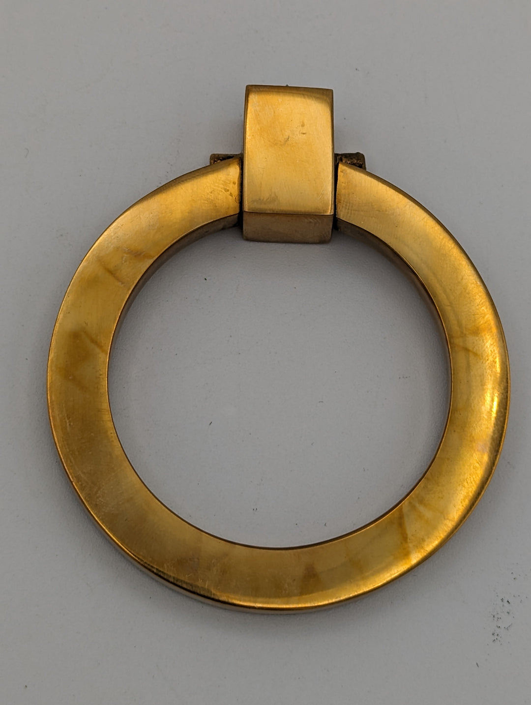 ##Antique Hardware## Open Box Sale Item 3 Inch Mission Style Solid Brass Drawer Ring Pull (Polished Brass Finish)