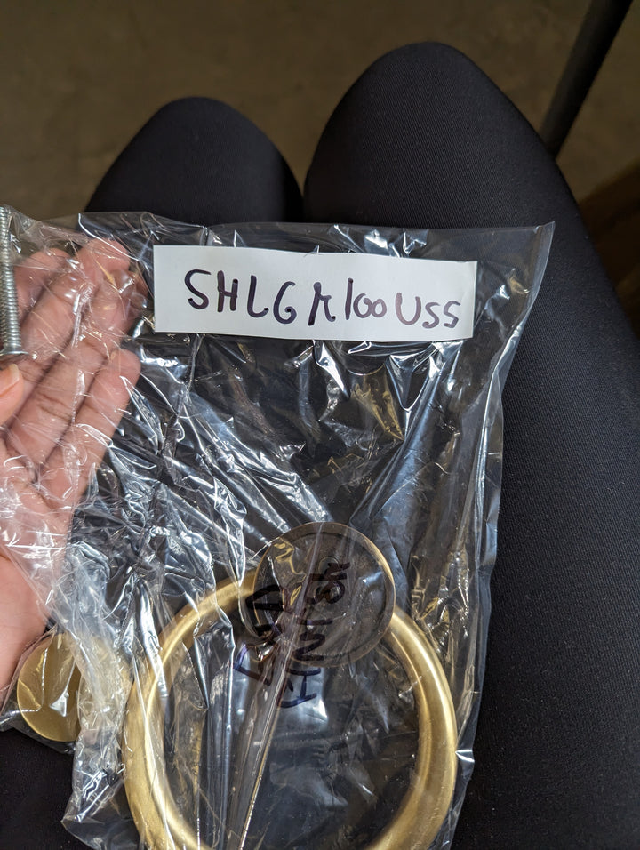 ##Antique Hardware## Open Box Sale Item 5 1/2 Inch Solid Brass Traditional Ring Door Knocker (Antique Brass Finish)