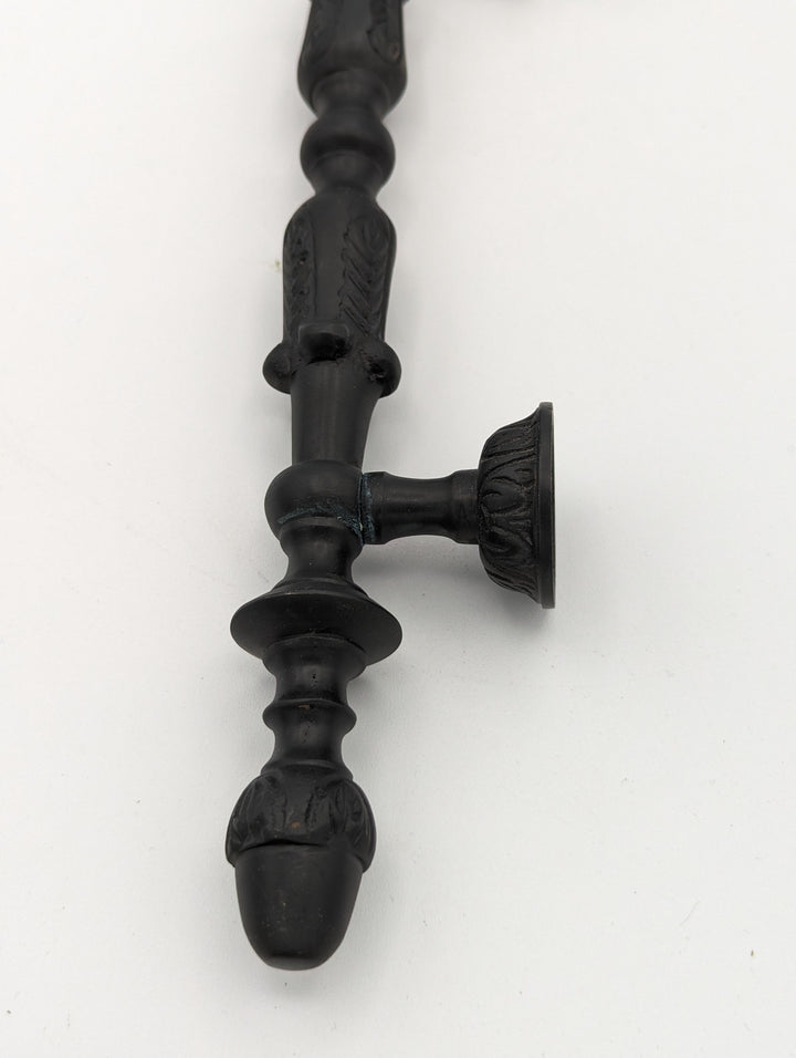 ##Antique Hardware## Open Box Sale Item 11 3/4 Inch (6 Inch C-C) Solid Brass French Empire Door Pull (Black Bronze Finish)