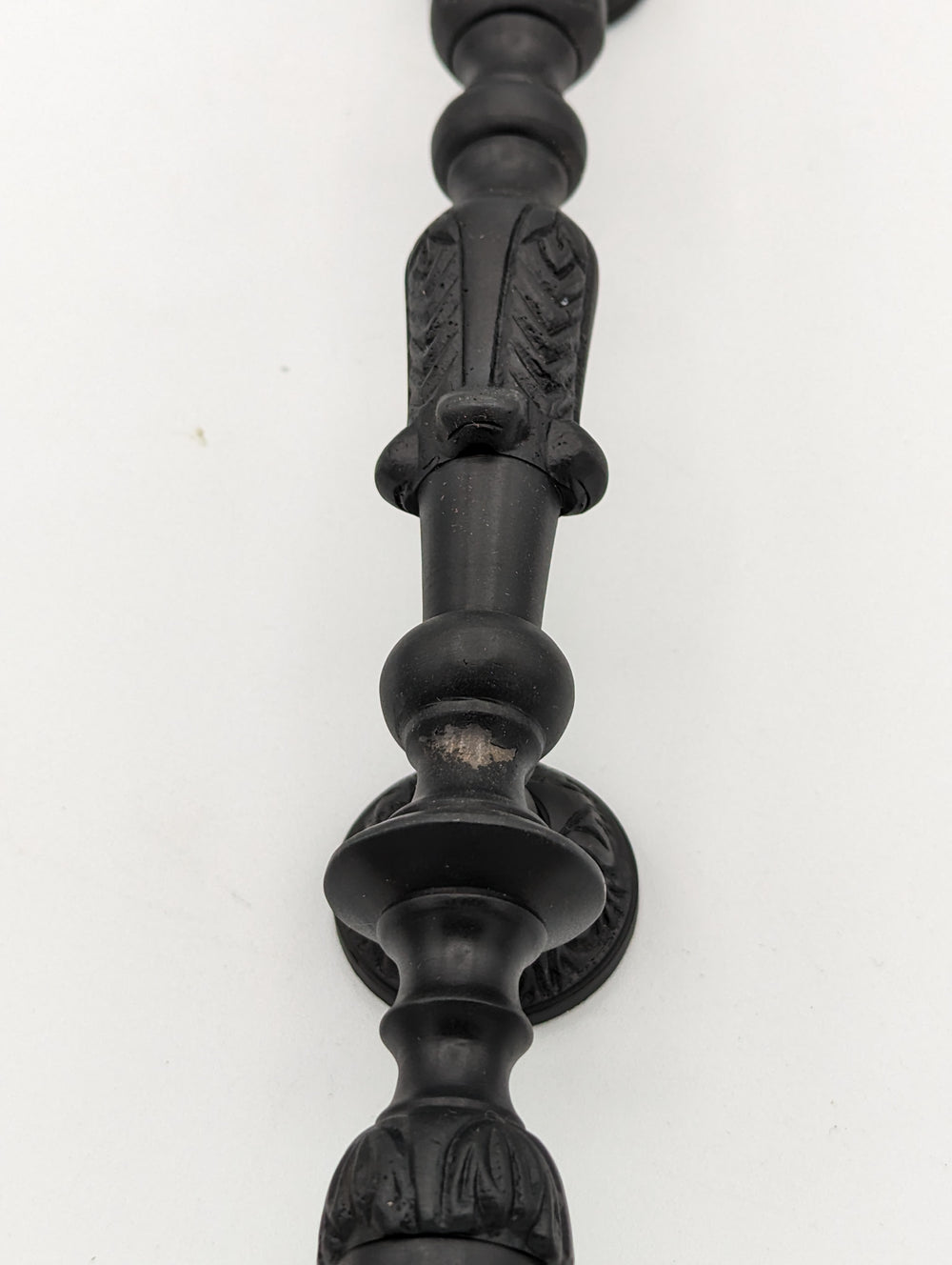 ##Antique Hardware## Open Box Sale Item 11 3/4 Inch (6 Inch C-C) Solid Brass French Empire Door Pull (Black Bronze Finish)