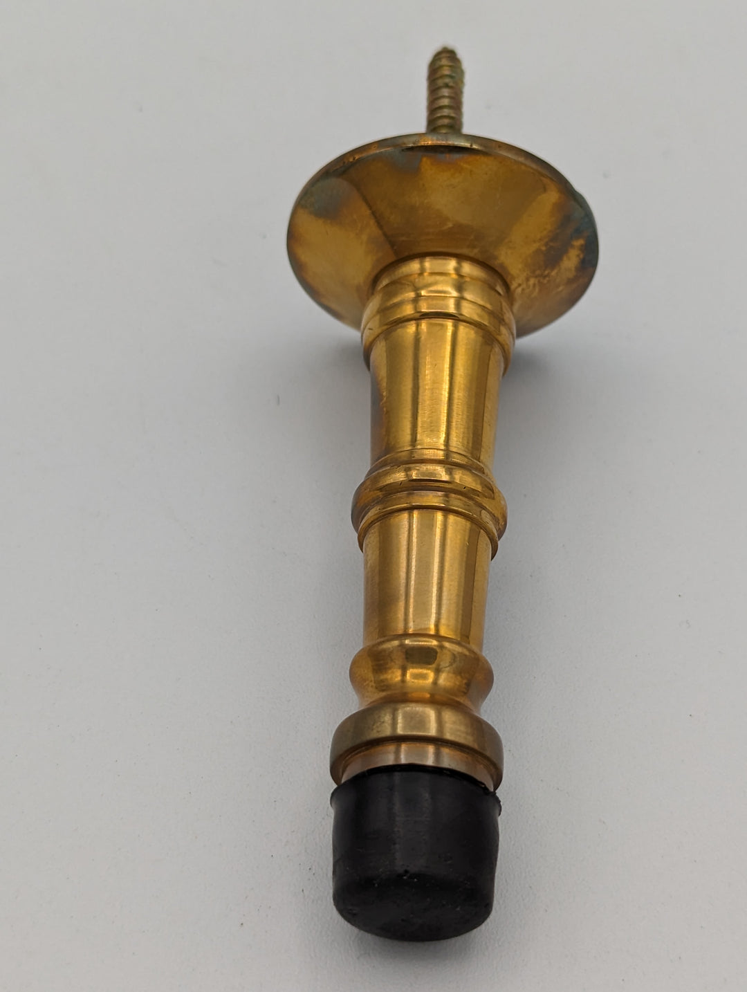 ##Antique Hardware## Open Box Sale Item Traditional 3 Inch Solid Brass Door Stop (Polished Brass Finish)